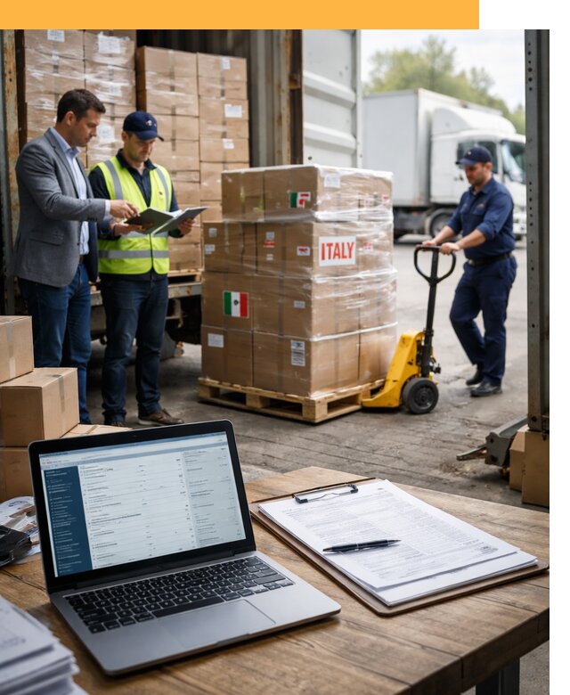 Доставка грузов из Италии: морские и авиаперевозки от 18553