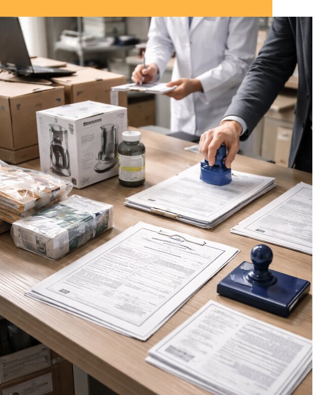 Сертификация импортных товаров от 12368 с таможенным сопровождением